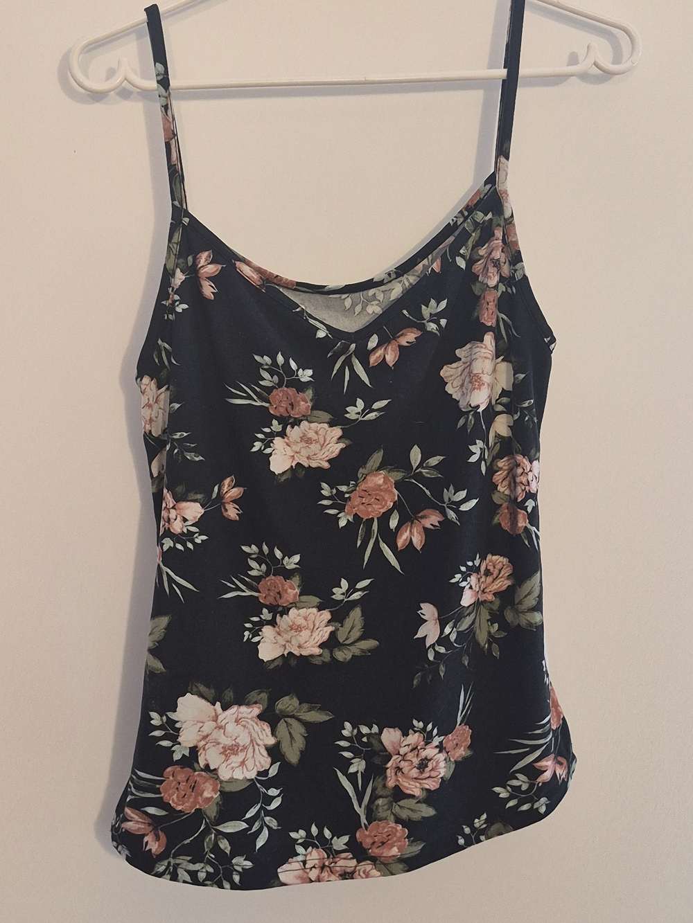Ardene Black Floral Spaghetti Strap Cami
